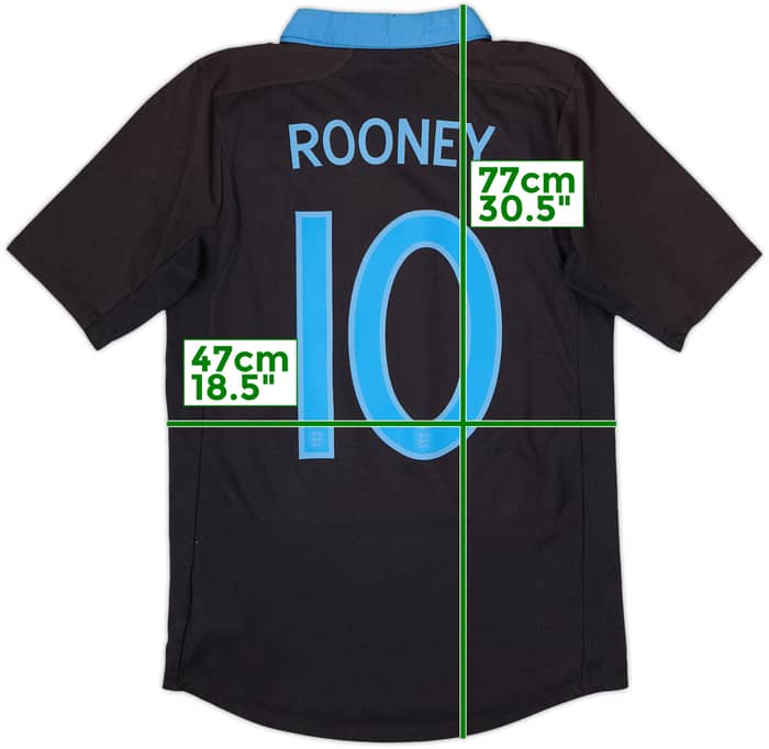 2011-12 England Away Shirt Rooney #10 - 8/10 - (M)