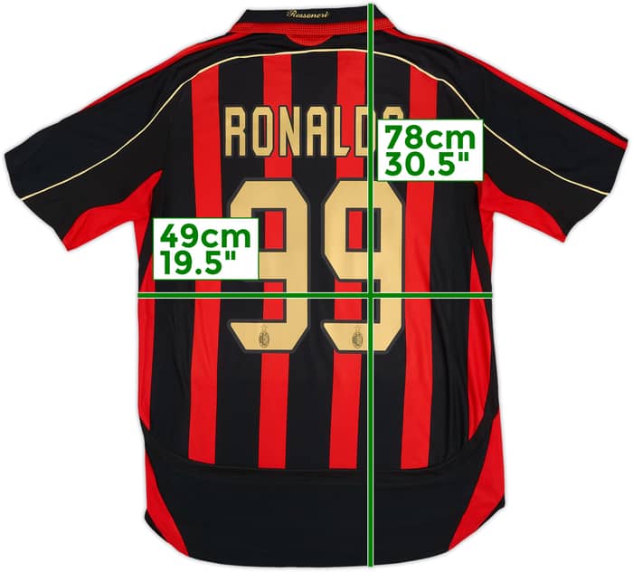 2006-07 AC Milan Home Shirt Ronaldo #99 - 6/10 - (M)