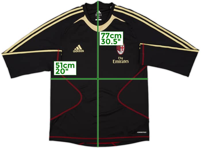 2010-11 AC Milan adidas Formotion Training L/S Shirt - 10/10 - (L)