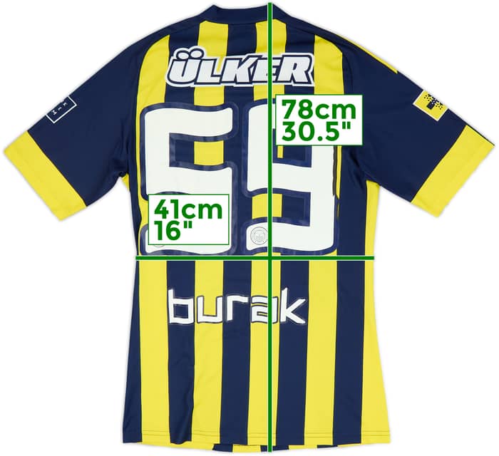 2010-11 Fenerbahce Home Shirt Burak #59 - 8/10 - (S)