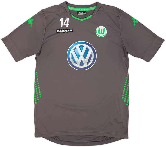 Camiseta de entrenamiento versión jugador Kappa del Wolfsburg 2014-15 #14 (De Bruyne) - 6/10 - (M)