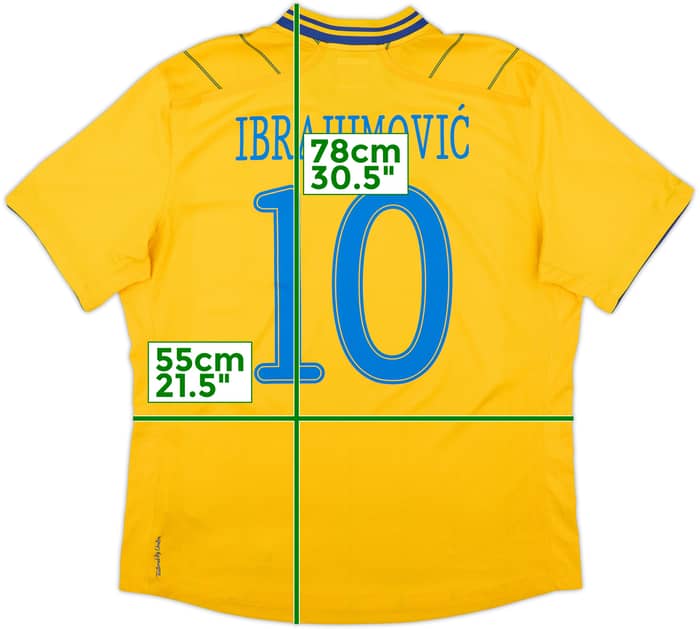 2012-13 Sweden Home Shirt Ibrahimovic #10 - 8/10 - (XL)