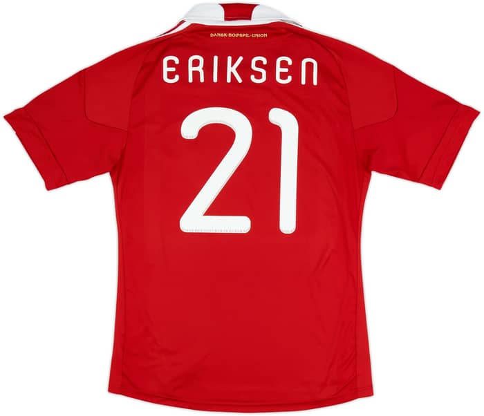 2010-11 Denmark Home Shirt Eriksen #21 - 9/10 - (L)