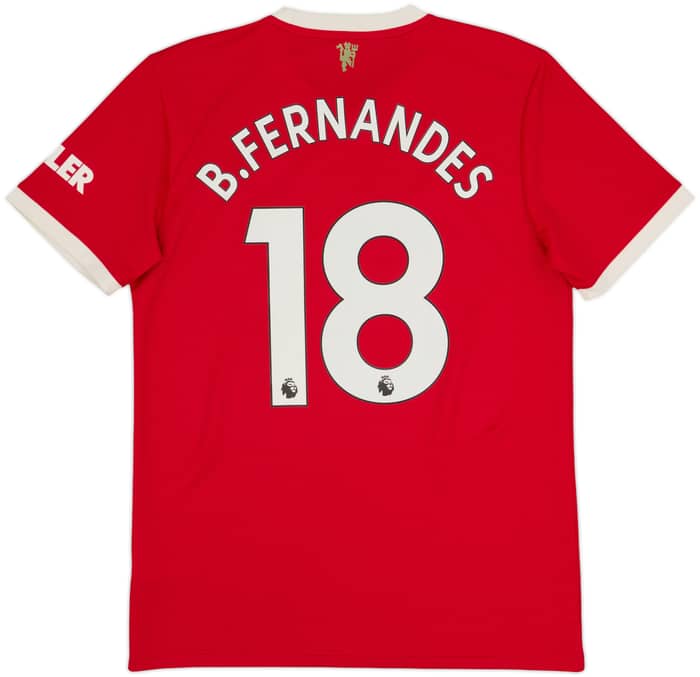2021-22 Manchester United Home Shirt B.Fernandes #18 - 7/10 - (M)