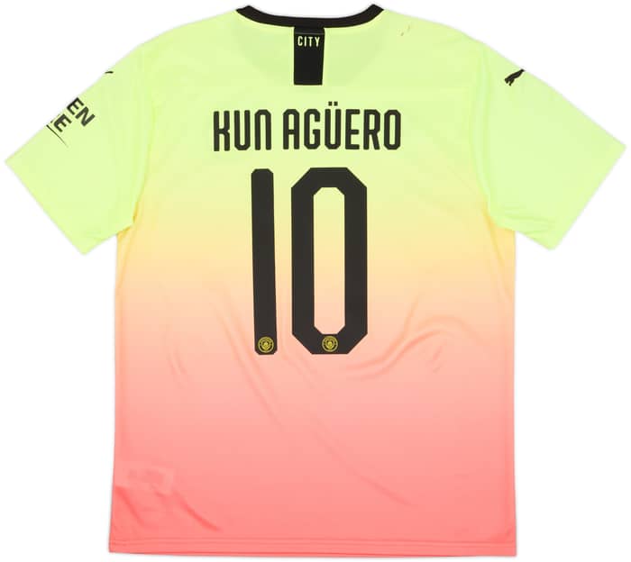 2019-20 Manchester City Third Shirt Kun Aguero #10 (L)