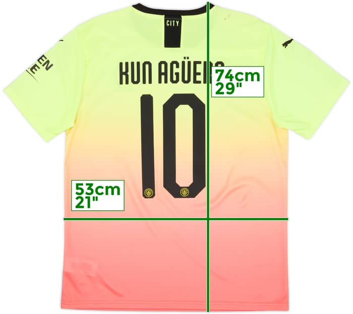 2019-20 Manchester City Third Shirt Kun Aguero #10 (L)