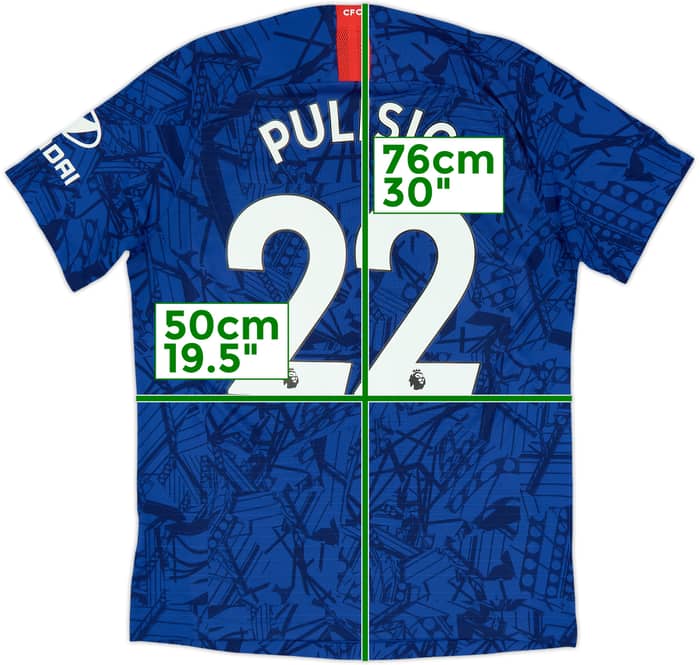 2019-20 Chelsea Authentic Home Shirt Pulisic #22 - 8/10 - (M)