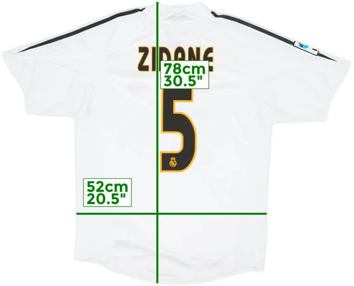 2004-05 Real Madrid Home Shirt Zidane #5 - 6/10 - (M)