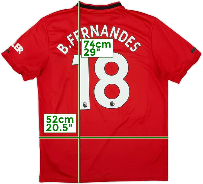 2019-20 Manchester United Home Shirt B.Fernandes #18 - 6/10 - (L)