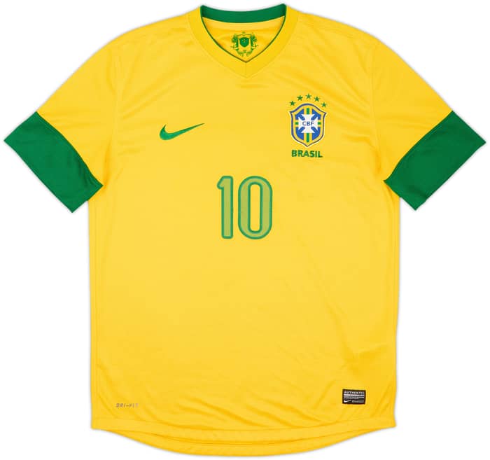 2012-13 Brazil Home Shirt #10 - 7/10 - (M)