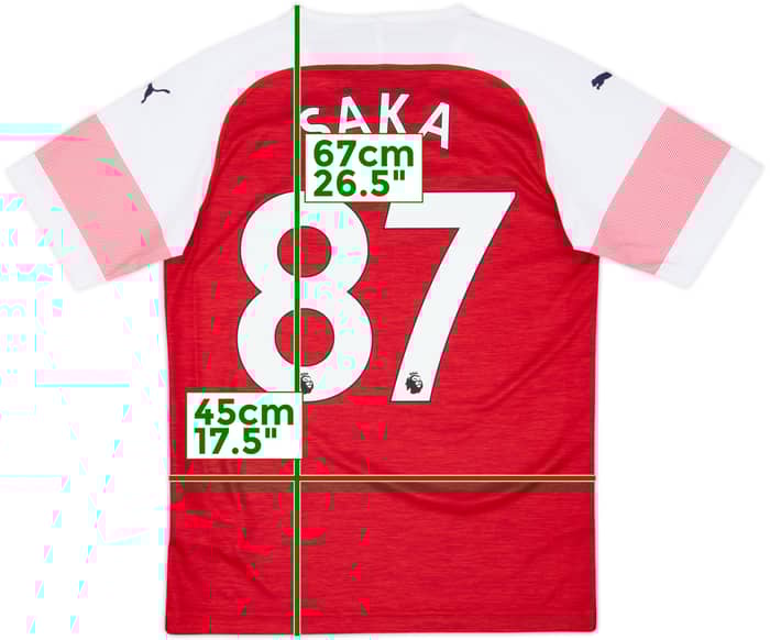 2018-19 Arsenal Home Shirt Saka #87 - 10/10 - (S)
