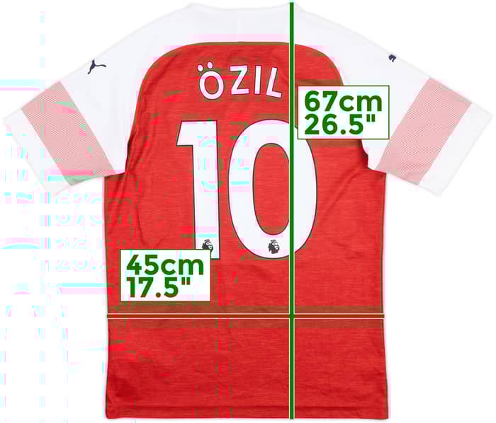 2018-19 Arsenal Home Shirt Ozil #10 - 8/10 - (S)