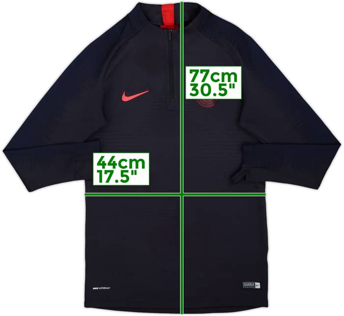 2019-20 Paris Saint-Germain Nike Vaporknit 1/4 Zip Drill Top - 9/10 - (S)