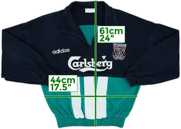 1993-95 Liverpool adidas Drill Top - 8/10 - (Y)