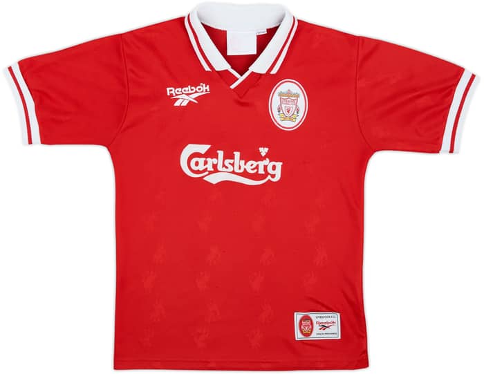1996-98 Liverpool Home Shirt - 8/10 - (L.Boys)