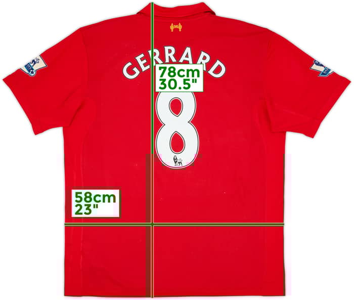 2012-13 Liverpool Home Shirt Gerrard #8 - 8/10 - (XXL)