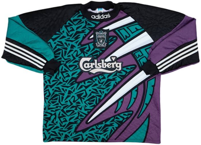 1995-96 Liverpool GK Shirt James #1 - 8/10 - (L)