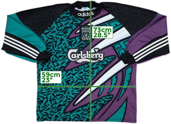 1995-96 Liverpool GK Shirt James #1 - 8/10 - (L)