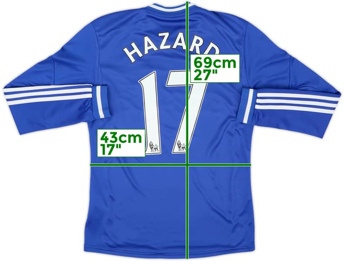 2013-14 Chelsea Home L/S Shirt Hazard #17 - 8/10 - (S)