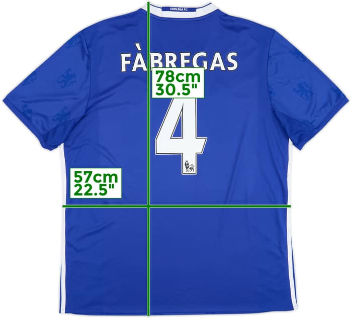 Camiseta de local del Chelsea 2016-17 Fabregas #4 - 8/10 - (XL)