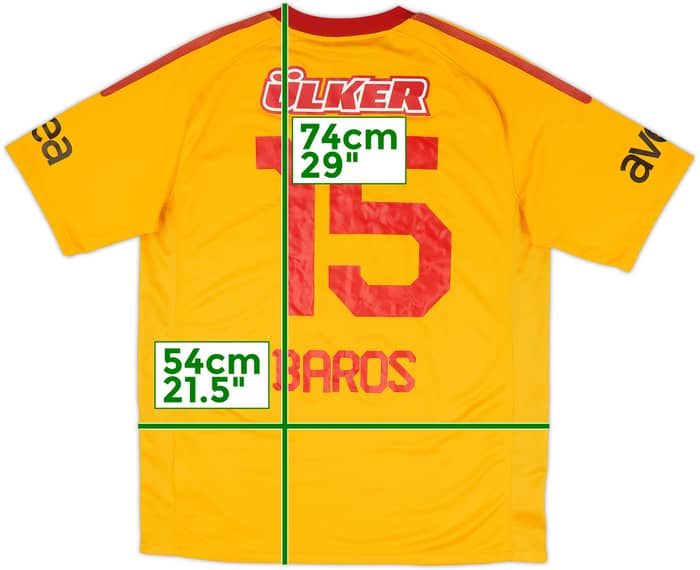 2011-12 Galatasaray Third Shirt Baros #15 - 8/10 - (M)