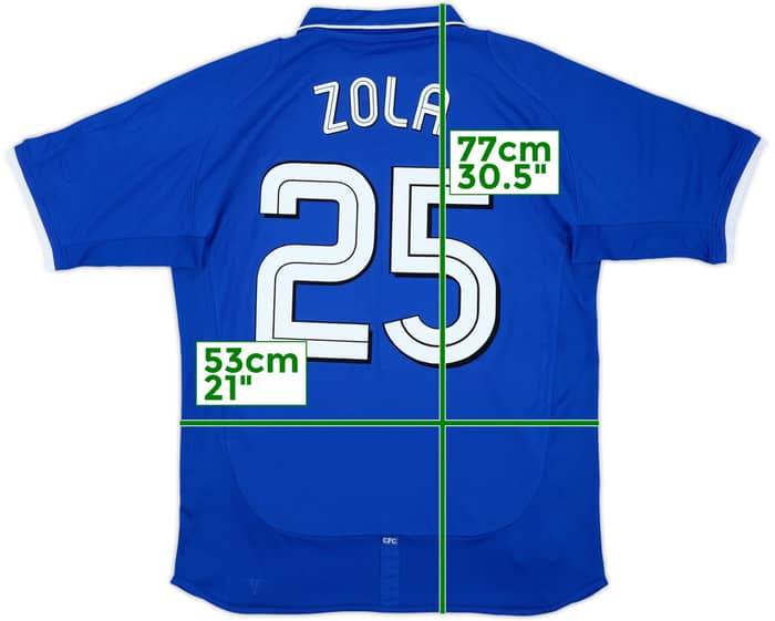 2001-03 Chelsea Home Shirt Zola #25 - 10/10 - (M)