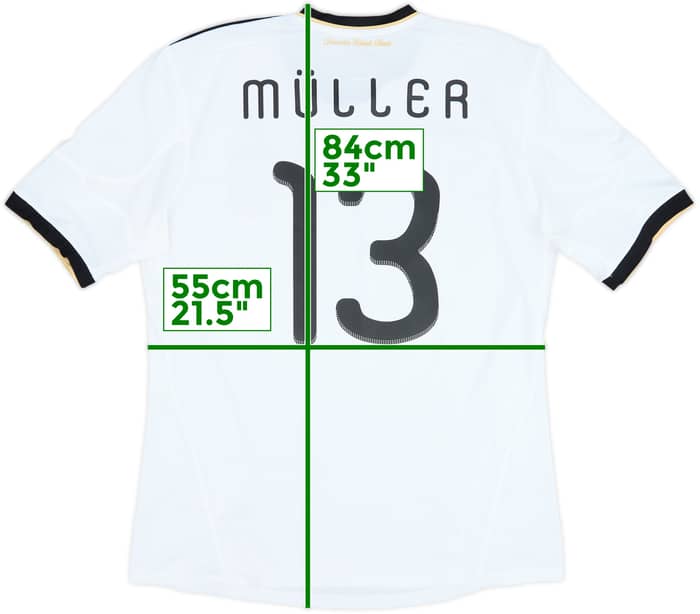 2010-11 Germany Home Shirt Muller #13 - 5/10 - (XL)