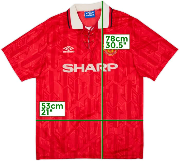 1992-94 Manchester United Home Shirt - 5/10 - (L)