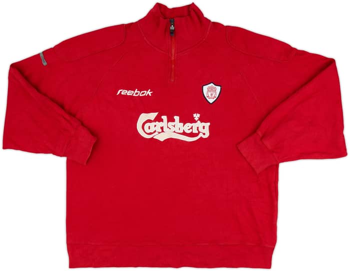2001-02 Liverpool Reebok 1/4 Zip Drill Top - 7/10 - (M)