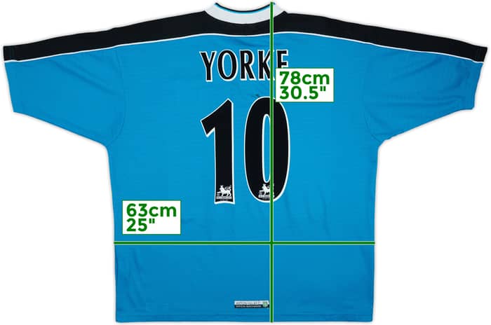 1998-99 Aston Villa Away Shirt Yorke #10 - 6/10 - (XXL)