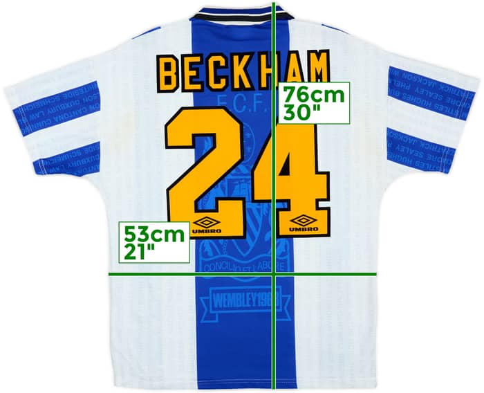 1994-96 Manchester United Third Shirt Beckham #24 - 7/10 - (M)
