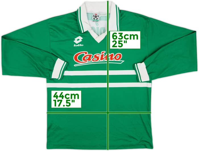 1995-97 Saint Etienne Home L/S Shirt - 9/10 - (L.Boys)