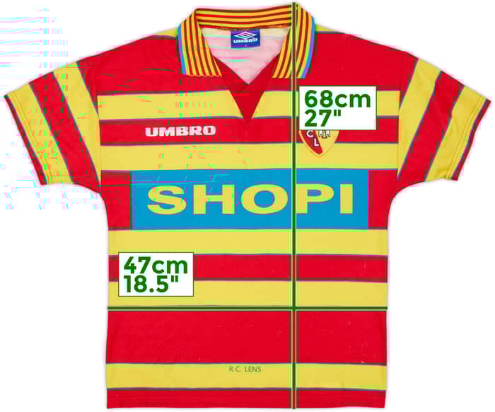 1996-97 Lens Home Shirt - 8/10 - (Y)