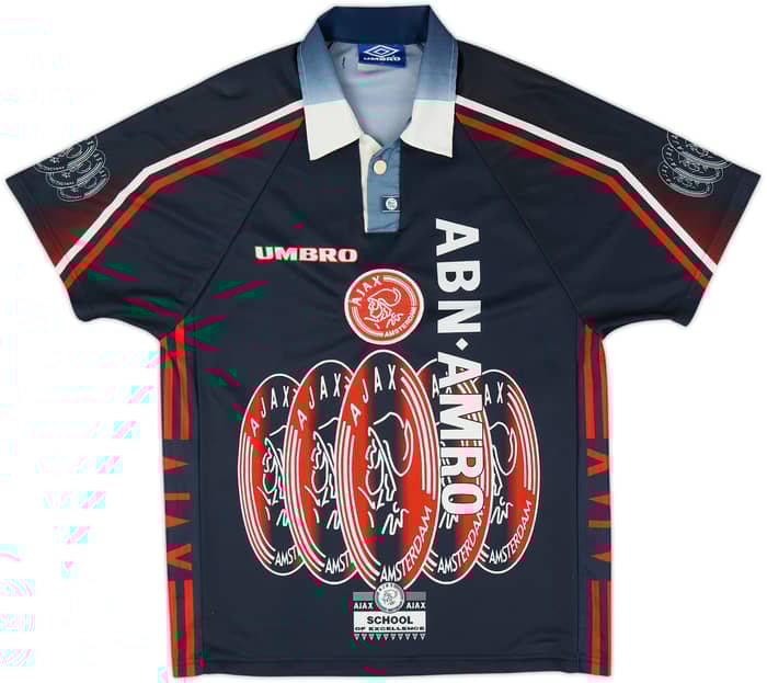 1997-98 Ajax Away Shirt F.De Boer #4 - 8/10 - (M)