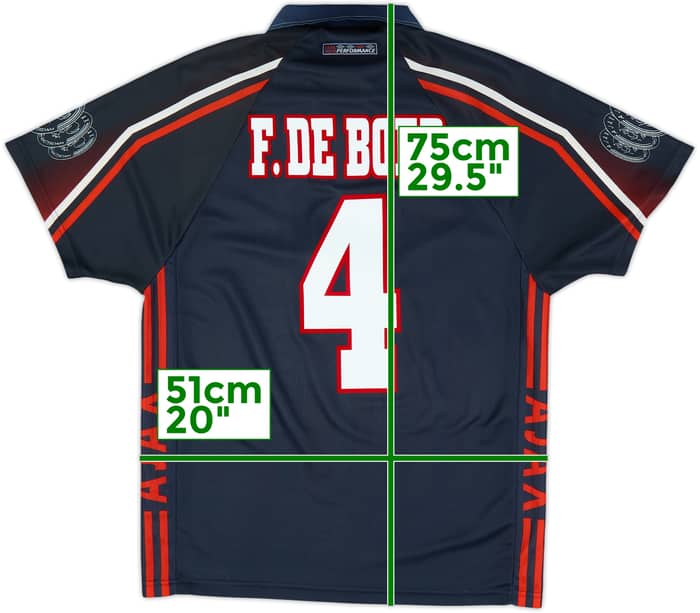 1997-98 Ajax Away Shirt F.De Boer #4 - 8/10 - (M)