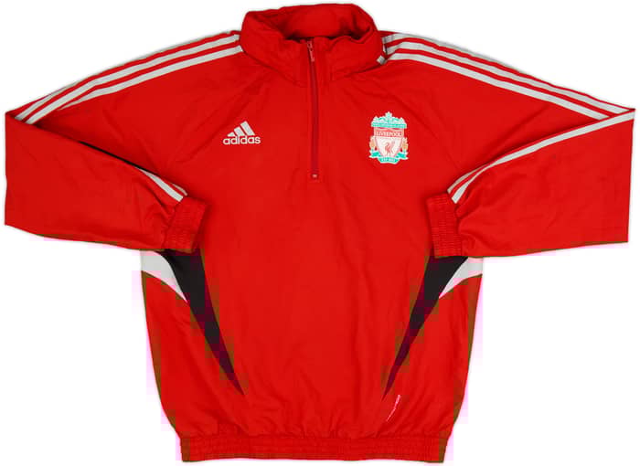 2008-09 Liverpool adidas Formotion 1/4 Zip Hooded Drill Top - 7/10 - (M/L)