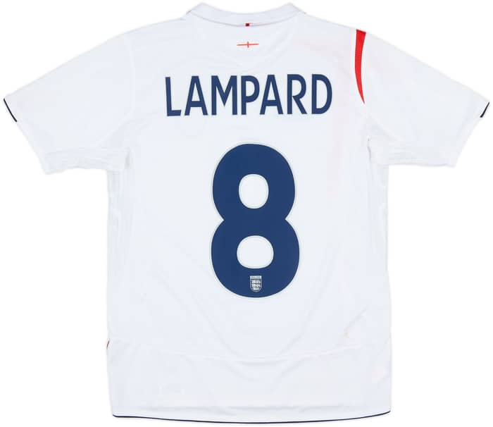 2005-07 England Home Shirt Lampard #8 - 6/10 - (XL.Boys)