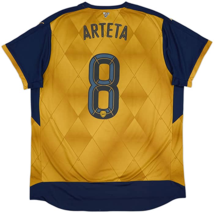 2015-16 Arsenal Away Shirt Arteta #8 - 6/10 - (XXL)