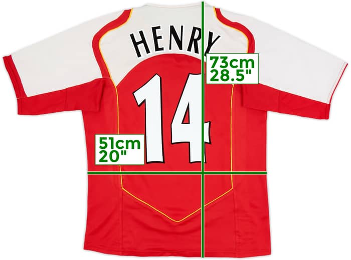 2004-05 Arsenal Home Shirt Henry #14 - 7/10 - (L)