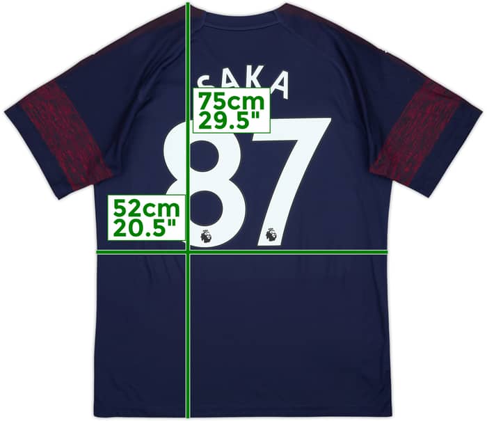 2018-19 Arsenal Away Shirt Saka #87 - 8/10 - (L)