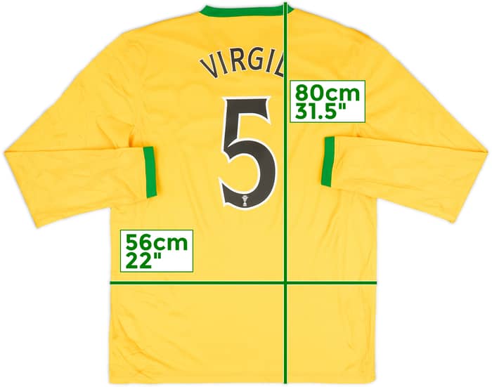 2013-14 Celtic Away L/S Shirt Virgil #5 - 8/10 - (L)