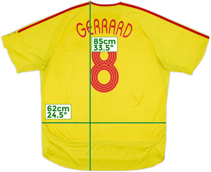2006-07 Liverpool Away Shirt Gerrard #8 - 6/10 - (XXL)