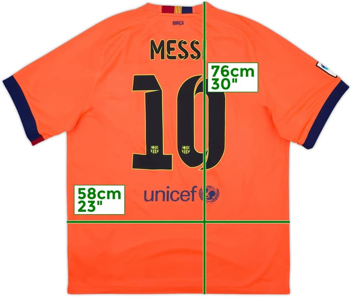 2014-15 Barcelona Away Shirt Messi #10 - 5/10 - (XL)