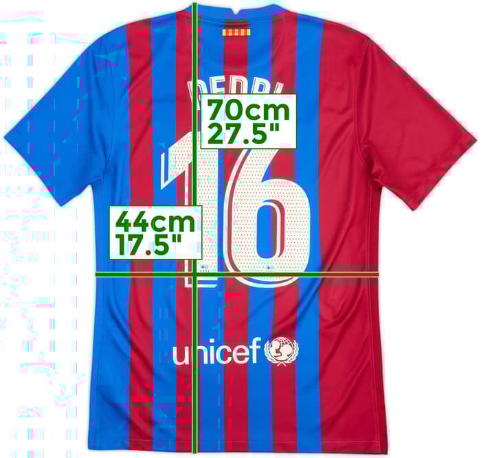 2021-22 Barcelona Home Shirt Pedri #16 - 10/10 - (S)