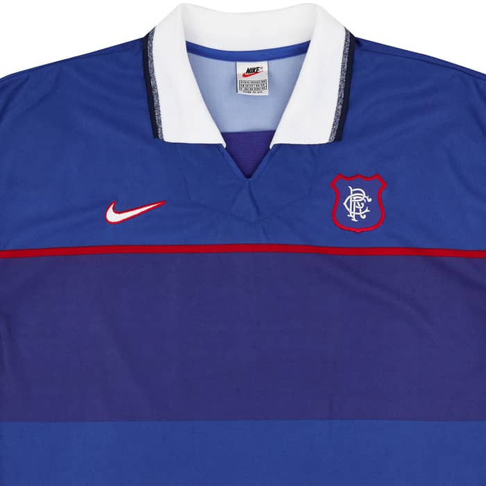 1997-98 Rangers Match Issue European Home Shirt Bjorklund #6