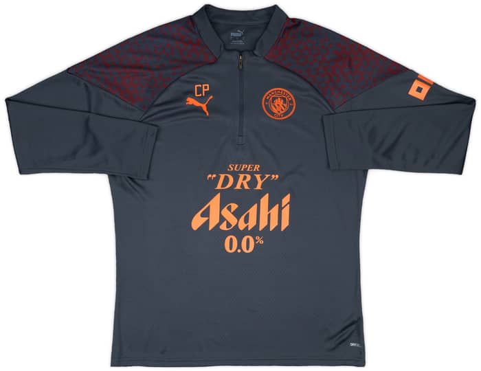 2023-24 Manchester City Staff Issue 1/4 Zip Training Top # - 9/10