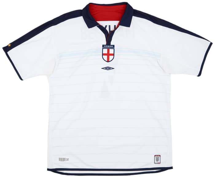 2003-05 England Home Shirt Beckham #7 - 6/10 - (XXL)