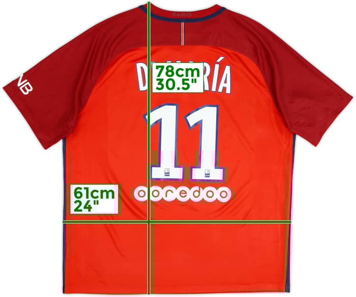 2016-17 Paris Saint-Germain Away Shirt Di Maria #11 - 6/10 - (XXL)