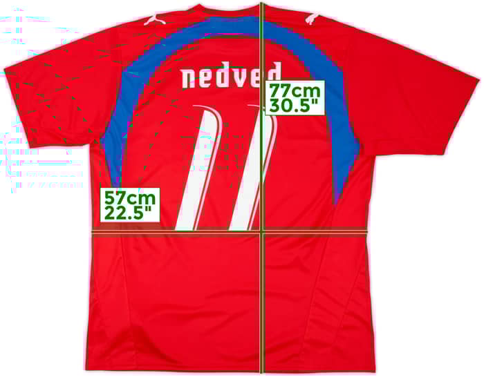 2006-08 Czech Republic Basic Home Shirt Nedved #11 - 5/10 - (XL)