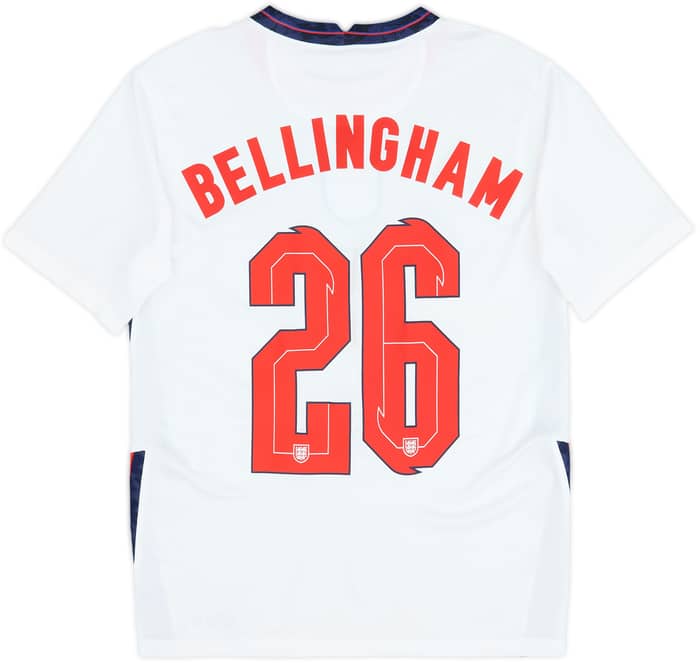 2020-22 England Home Shirt Bellingham #26 - 9/10 - (XS)